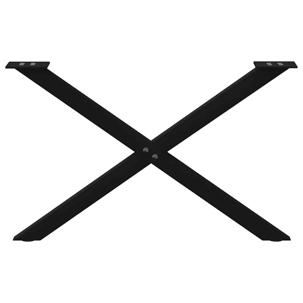 Salontafelpoten 2 st X-vormig 70x(42-43) cm staal zwart is nu te koop bij PeponiXL, paradijselijk wonen!