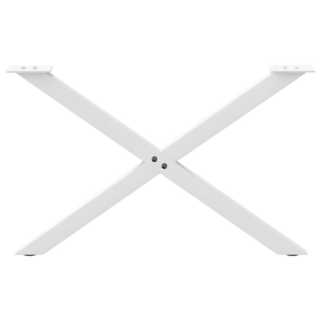 Salontafelpoten 2 st X-vormig 70x(42-43) cm staal wit is nu te koop bij PeponiXL, paradijselijk wonen!