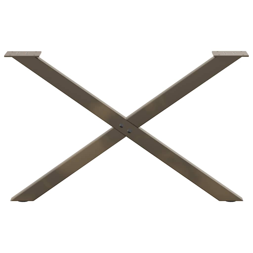Salontafelpoten 2 st X-vormig 70x(42-43) cm staal naturel is nu te koop bij PeponiXL, paradijselijk wonen!