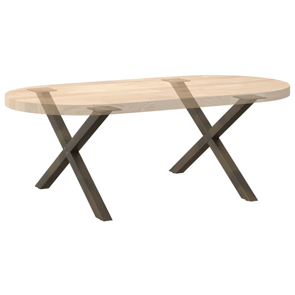 Salontafelpoten 2 st X-vormig 70x(42-43) cm staal naturel is nu te koop bij PeponiXL, paradijselijk wonen!