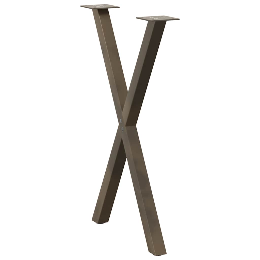Eettafelpoten 2 st X-vormig 50x(72-73) cm staal naturel is nu te koop bij PeponiXL, paradijselijk wonen!