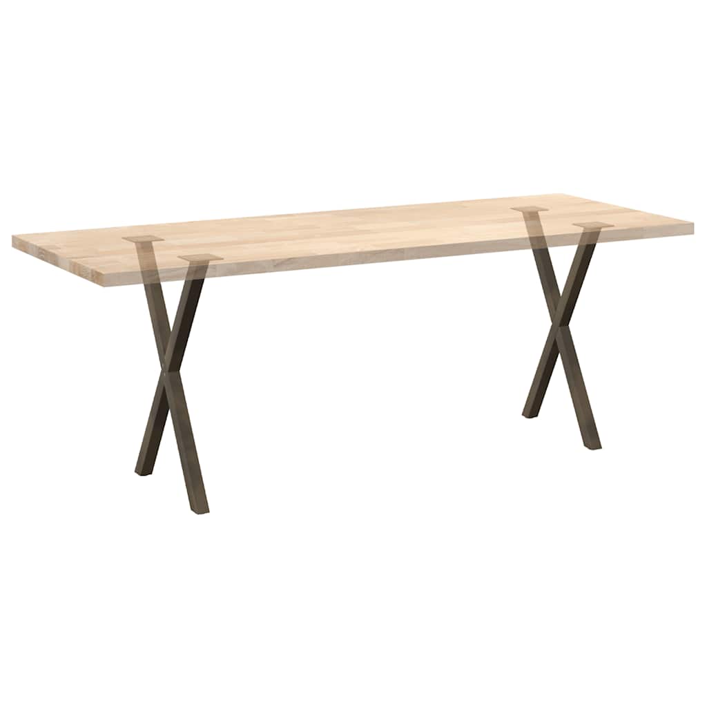 Eettafelpoten 2 st X-vormig 50x(72-73) cm staal naturel is nu te koop bij PeponiXL, paradijselijk wonen!