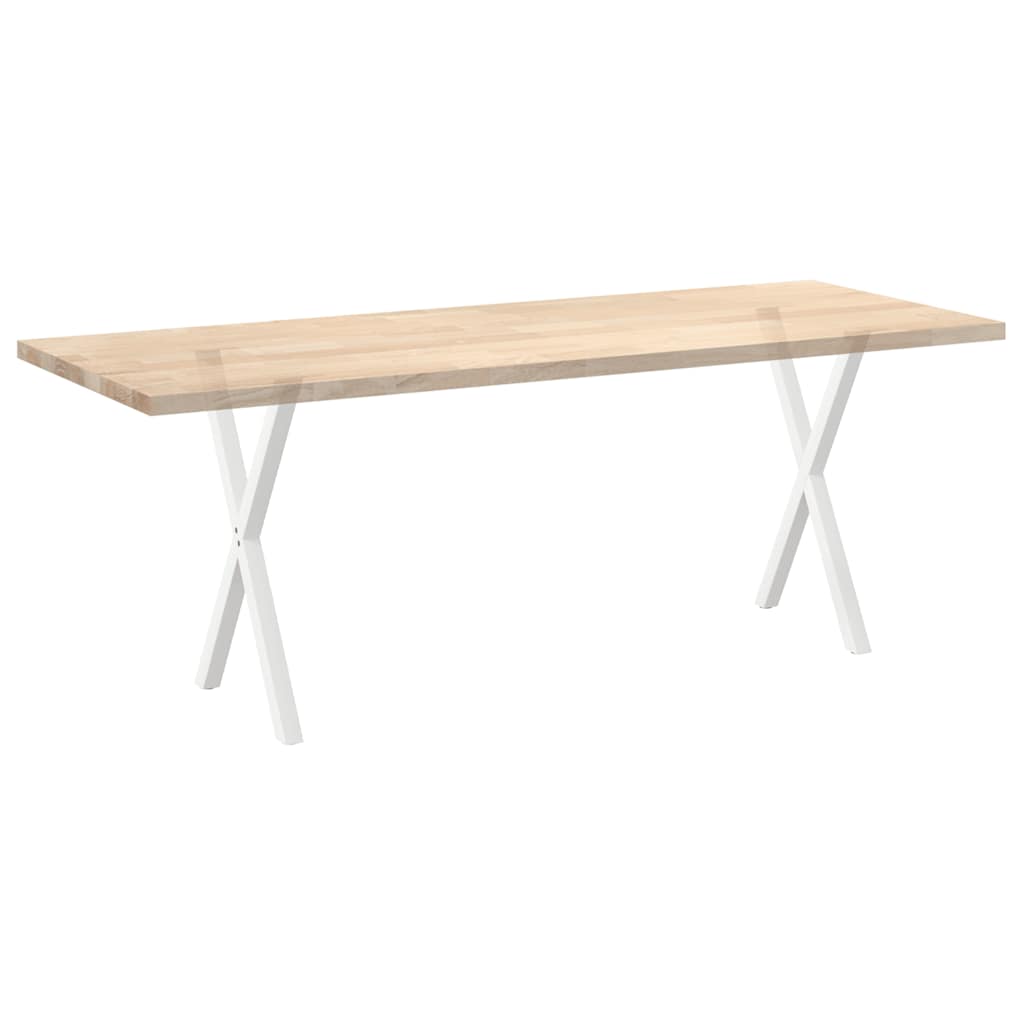 Eettafelpoten 2 st X-vormig 57x(72-73) cm staal wit is nu te koop bij PeponiXL, paradijselijk wonen!