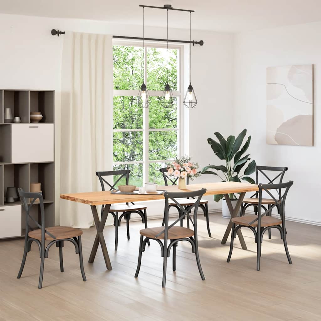 Eettafelpoten 2 st X-vormig 57x(72-73) cm staal naturel is nu te koop bij PeponiXL, paradijselijk wonen!