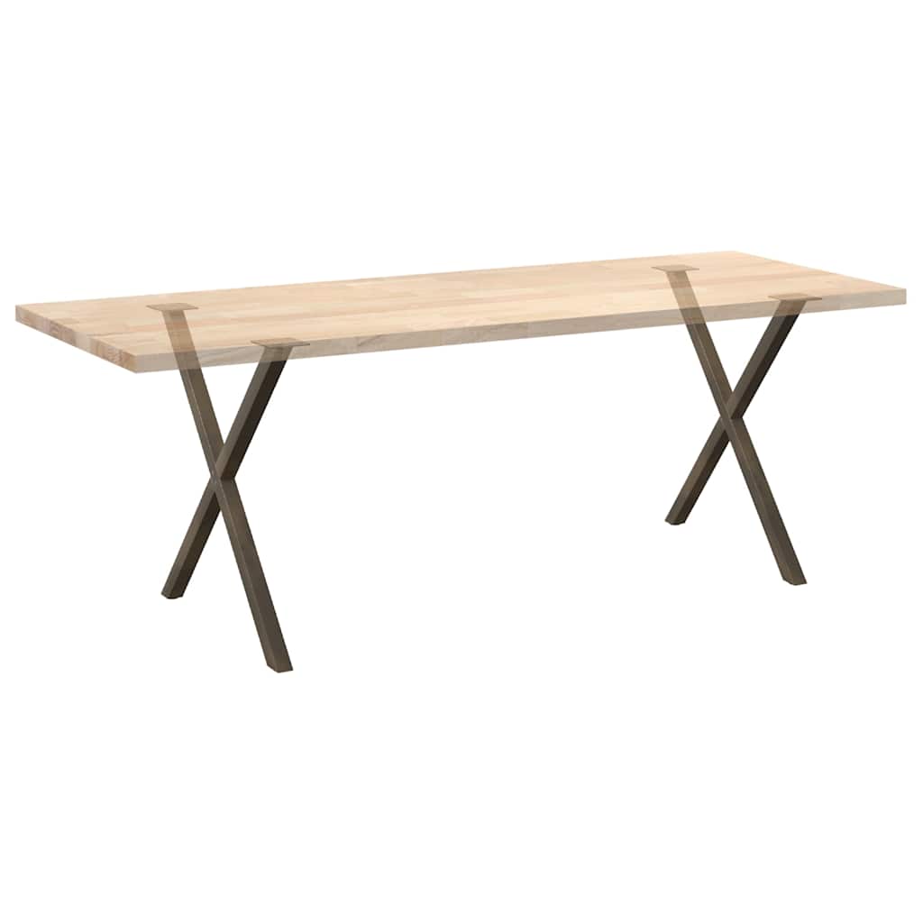 Eettafelpoten 2 st X-vormig 70x(72-73) cm staal naturel is nu te koop bij PeponiXL, paradijselijk wonen!
