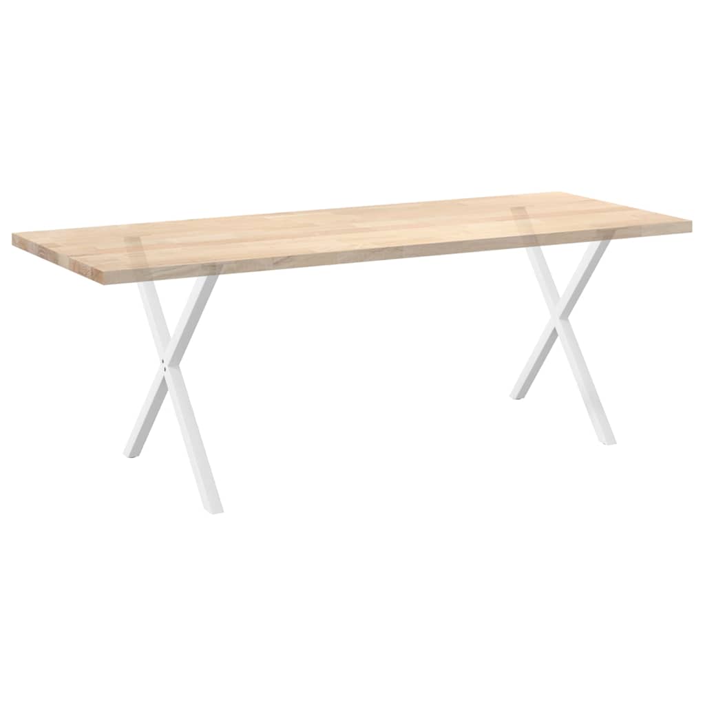 Eettafelpoten 2 st X-vormig 80x(72-73) cm staal wit is nu te koop bij PeponiXL, paradijselijk wonen!