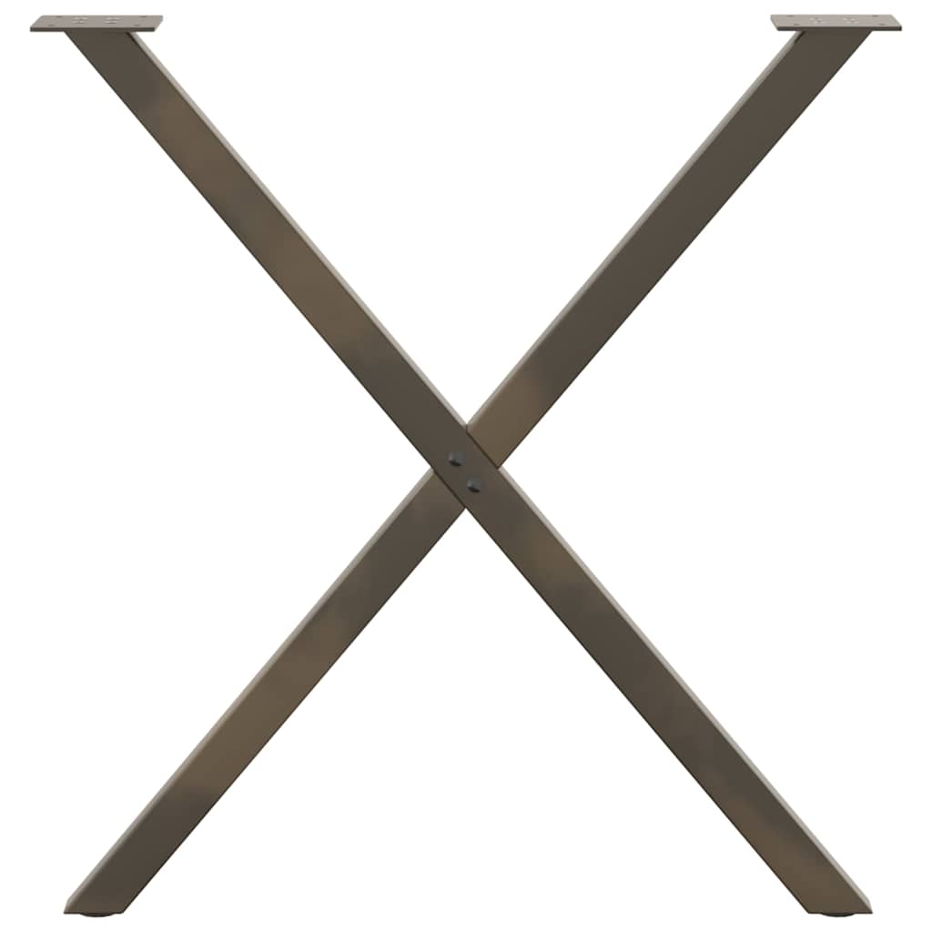 Eettafelpoten 2 st X-vormig 80x(72-73) cm staal naturel is nu te koop bij PeponiXL, paradijselijk wonen!