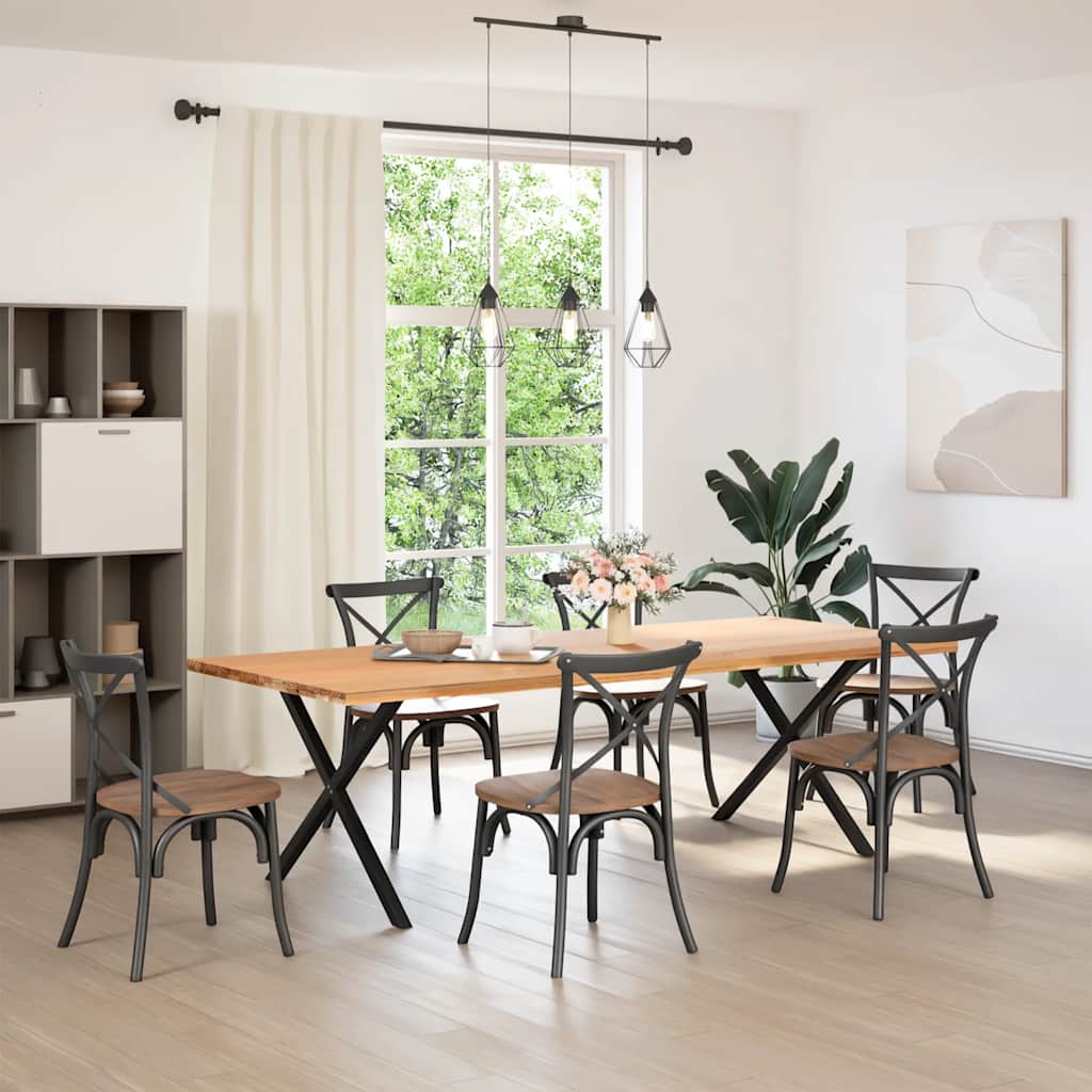 Eettafelpoten 2 st X-vormig 90x(72-73) cm staal zwart is nu te koop bij PeponiXL, paradijselijk wonen!