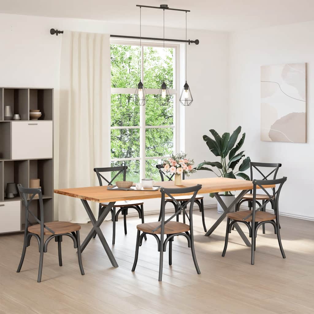 Eettafelpoten 2 st X-vormig 90x(72-73) cm staal antraciet is nu te koop bij PeponiXL, paradijselijk wonen!