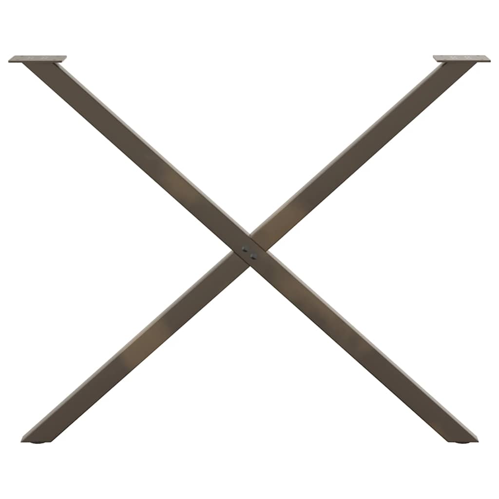 Eettafelpoten 2 st X-vormig 90x(72-73) cm staal naturel is nu te koop bij PeponiXL, paradijselijk wonen!
