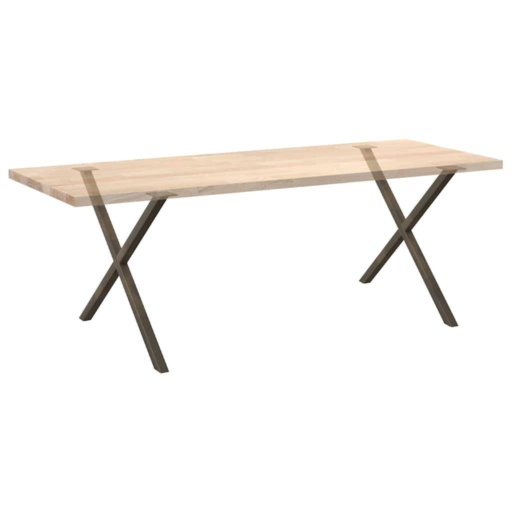 Eettafelpoten 2 st X-vormig 90x(72-73) cm staal naturel is nu te koop bij PeponiXL, paradijselijk wonen!