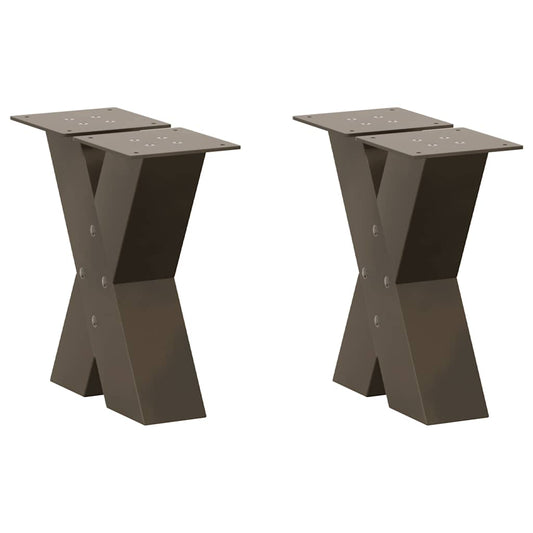 Salontafelpoten 2 st X-vormig 30x(30-31) cm staal naturel is nu te koop bij PeponiXL, paradijselijk wonen!