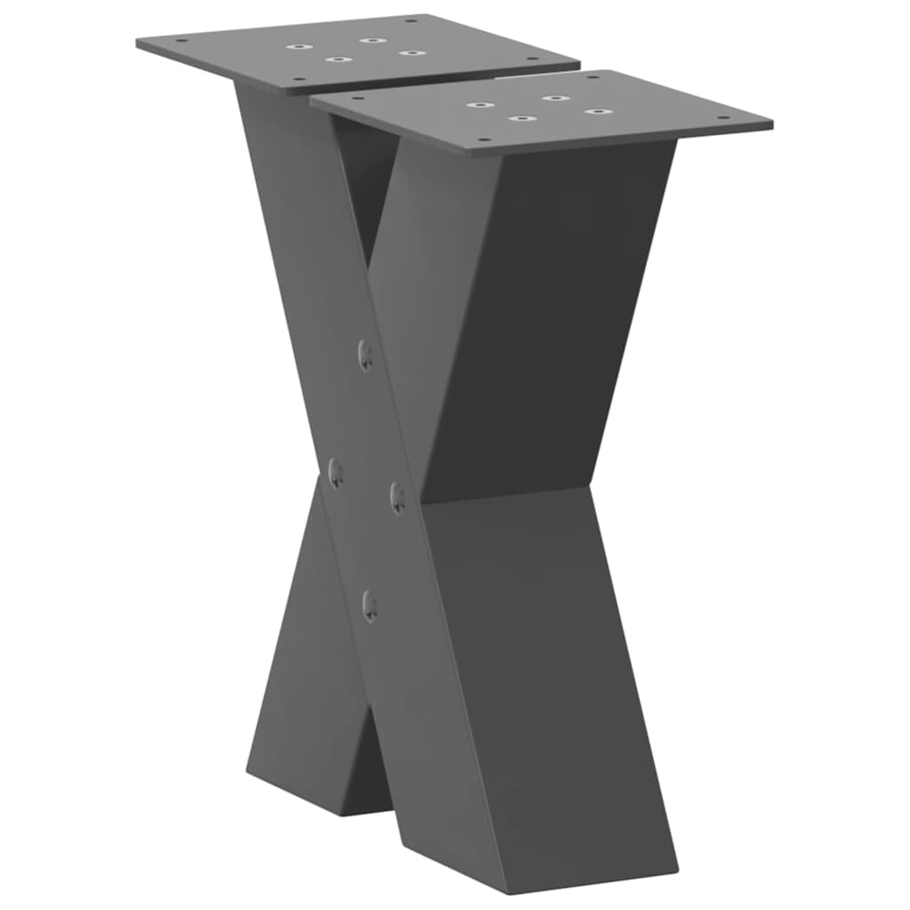 Salontafelpoten 2 st X-vormig 40x(30-31) cm staal antraciet is nu te koop bij PeponiXL, paradijselijk wonen!