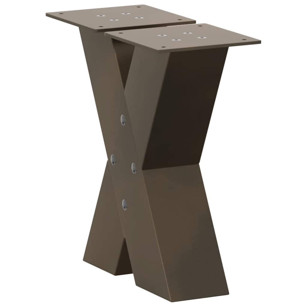 Salontafelpoten 2 st X-vormig 40x(30-31) cm staal naturel is nu te koop bij PeponiXL, paradijselijk wonen!