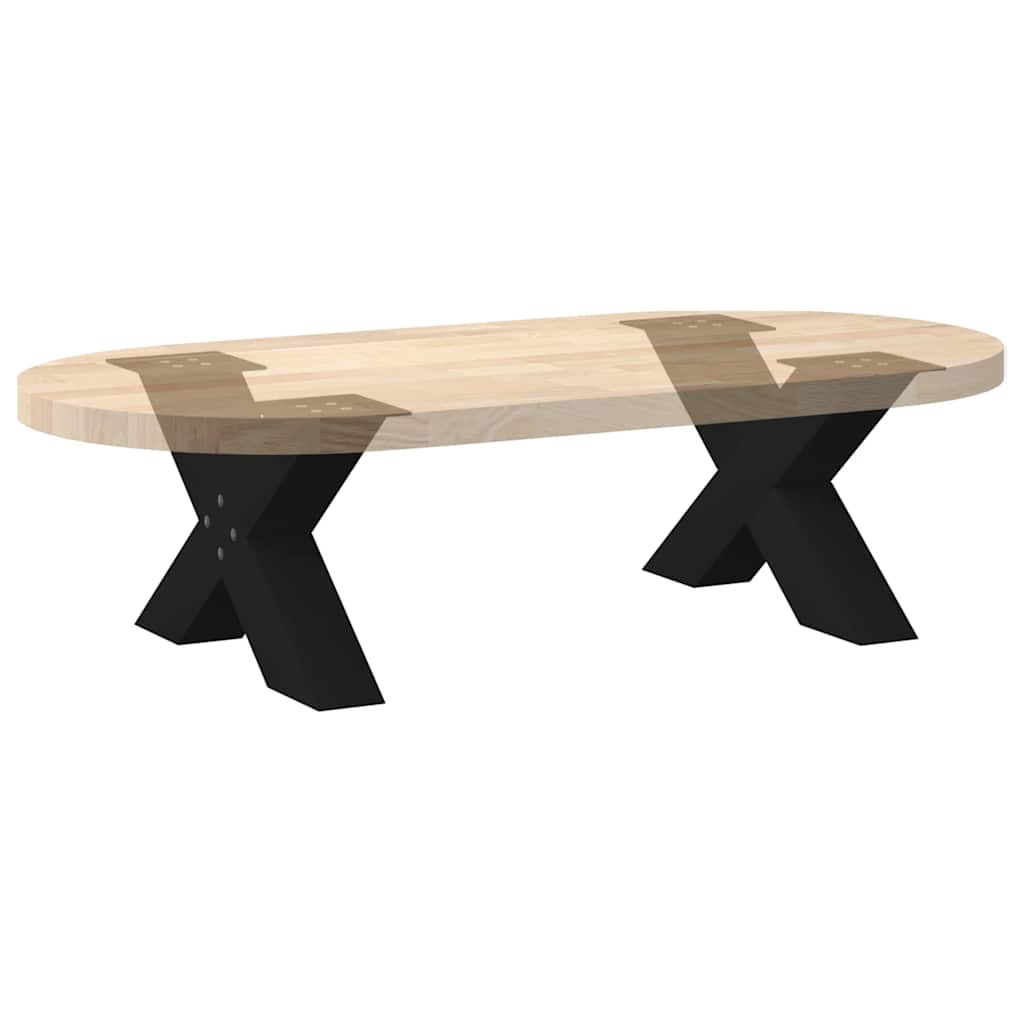 Salontafelpoten 2 st X-vormig 50x(30-31) cm staal zwart is nu te koop bij PeponiXL, paradijselijk wonen!