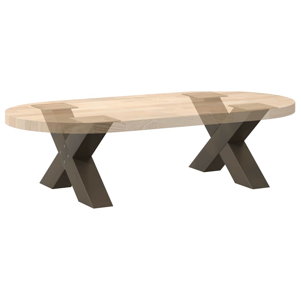 Salontafelpoten 2 st X-vormig 50x(30-31) cm staal naturel is nu te koop bij PeponiXL, paradijselijk wonen!