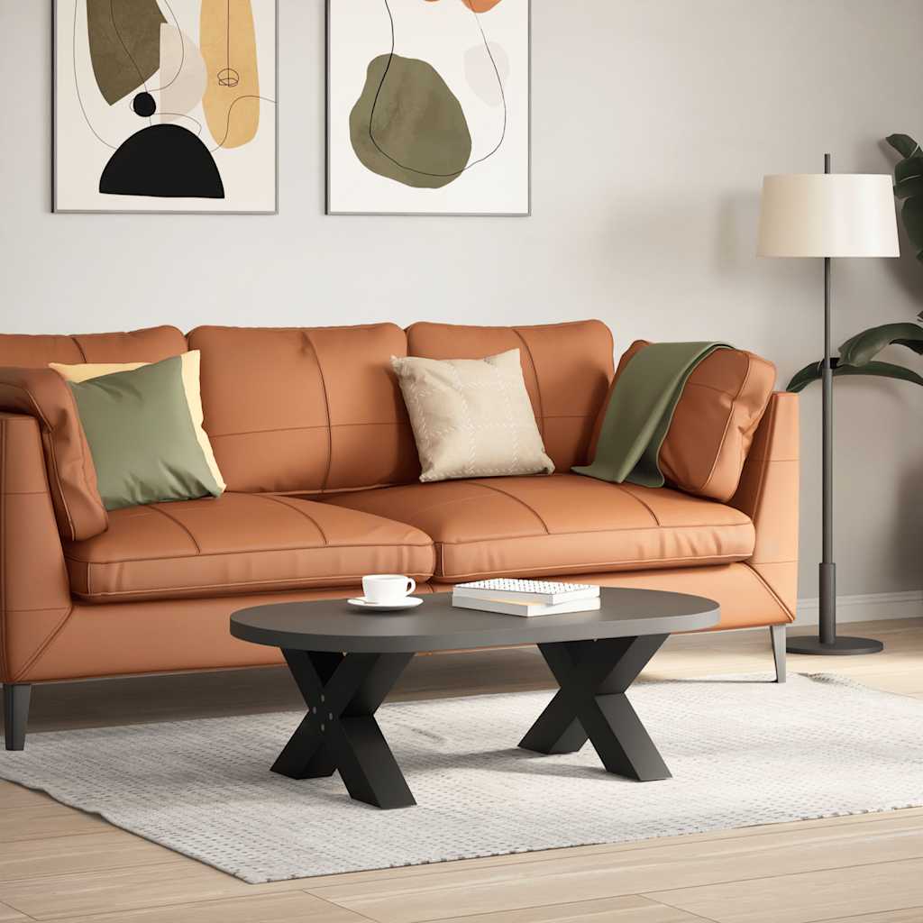 Salontafelpoten 2 st X-vormig 60x(30-31) cm staal zwart is nu te koop bij PeponiXL, paradijselijk wonen!