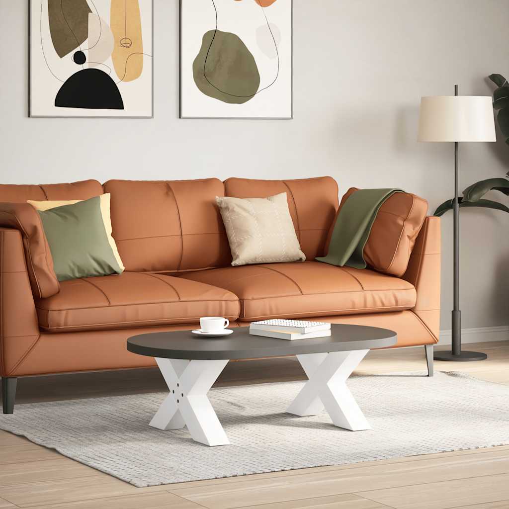 Salontafelpoten 2 st X-vormig 60x(30-31) cm staal wit is nu te koop bij PeponiXL, paradijselijk wonen!
