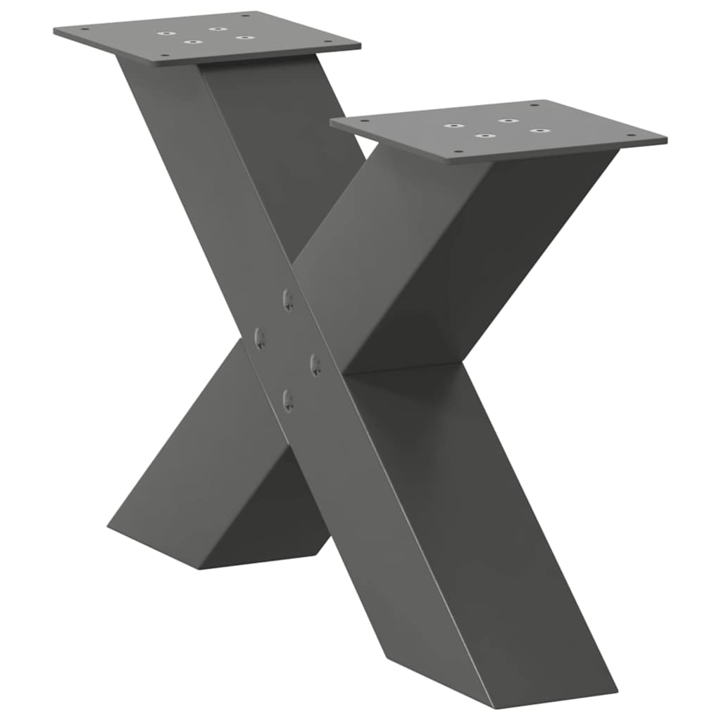 Salontafelpoten 2 st X-vormig 60x(30-31) cm staal antraciet is nu te koop bij PeponiXL, paradijselijk wonen!