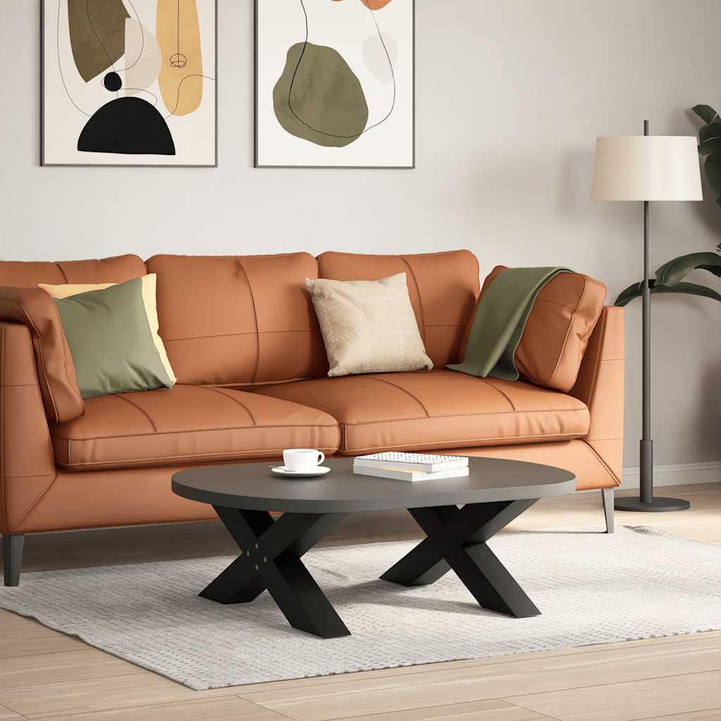 Salontafelpoten 2 st X-vormig 70x(30-31) cm staal zwart is nu te koop bij PeponiXL, paradijselijk wonen!