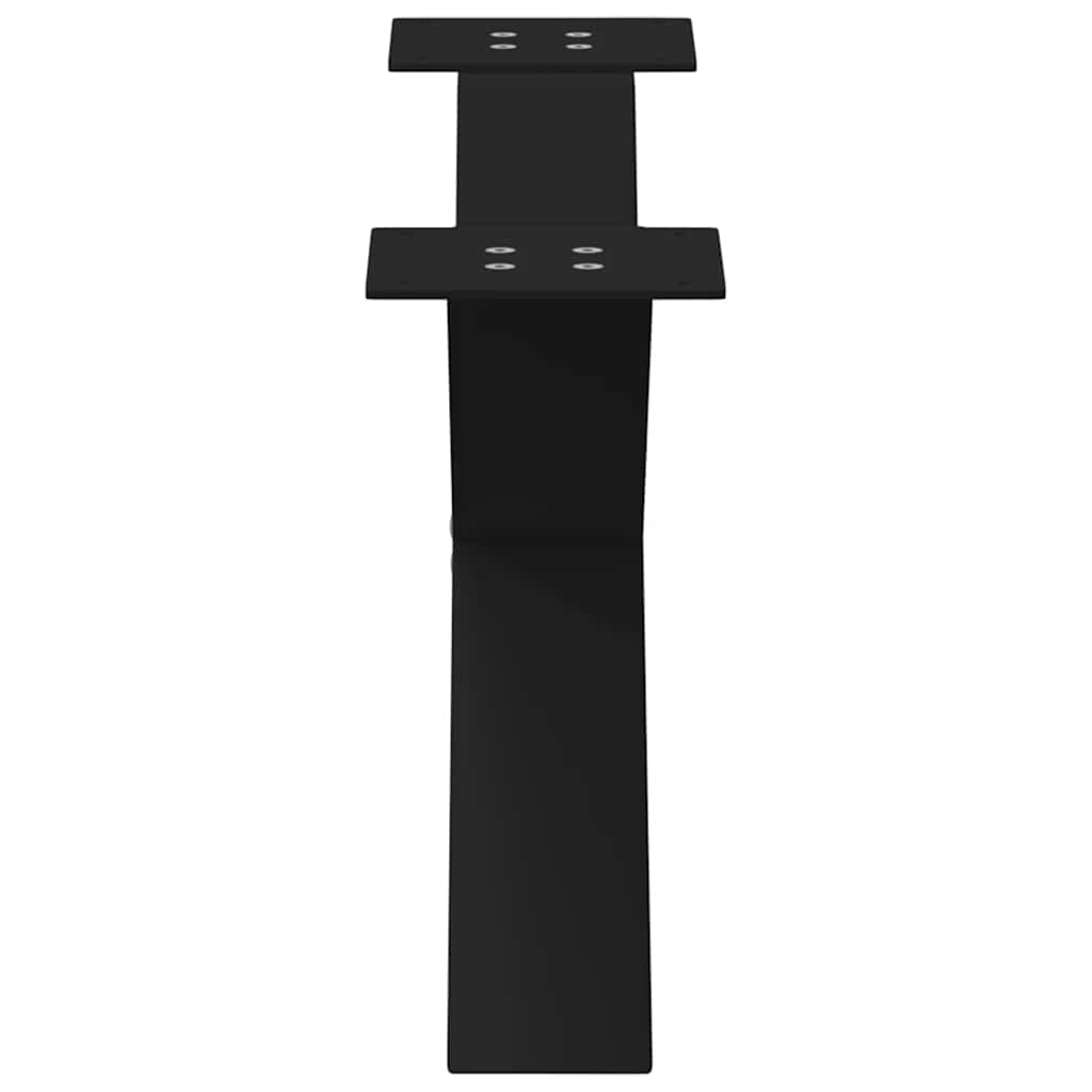 Salontafelpoten 2 st X-vormig 70x(30-31) cm staal zwart is nu te koop bij PeponiXL, paradijselijk wonen!