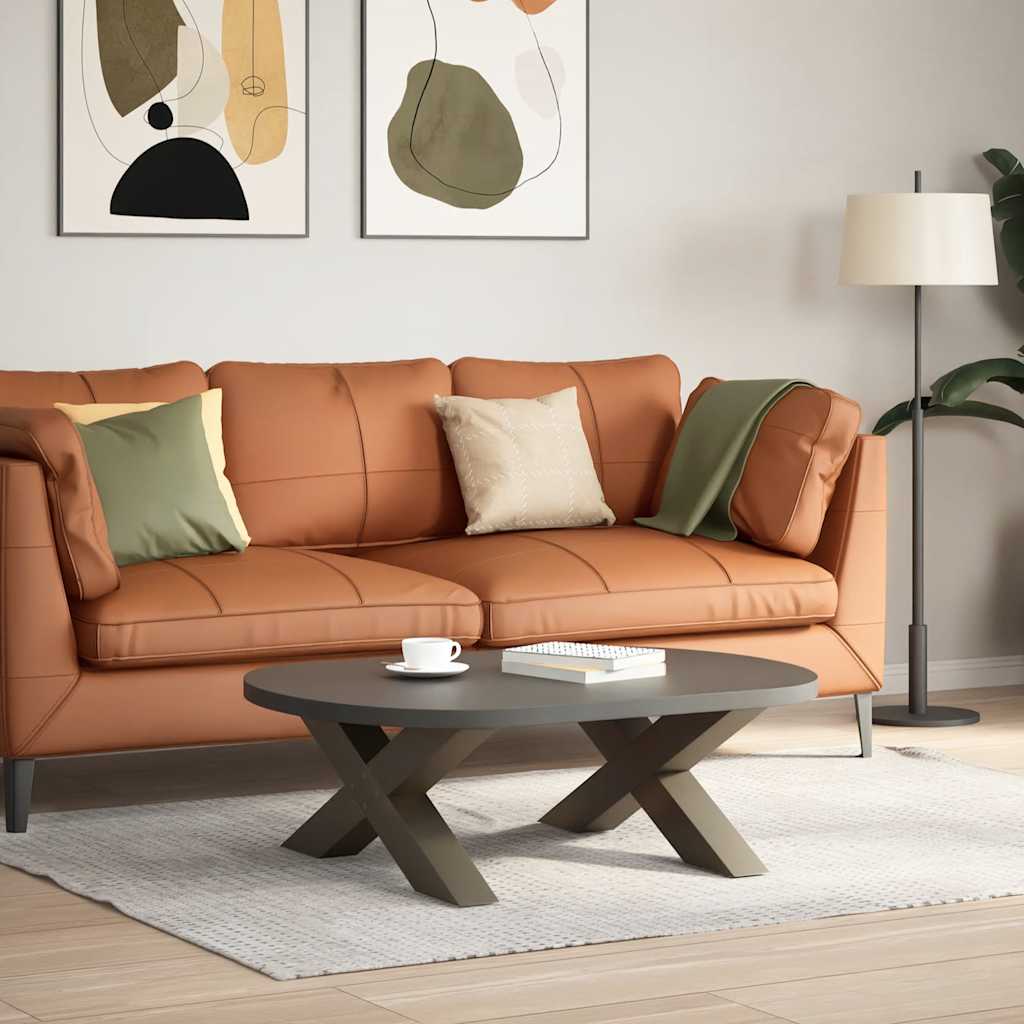 Salontafelpoten 2 st X-vormig 70x(30-31) cm staal naturel is nu te koop bij PeponiXL, paradijselijk wonen!