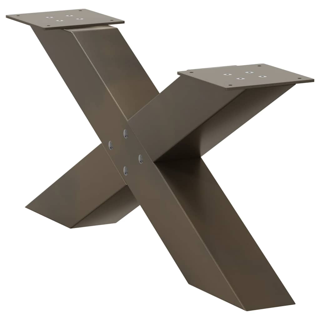 Salontafelpoten 2 st X-vormig 70x(30-31) cm staal naturel is nu te koop bij PeponiXL, paradijselijk wonen!
