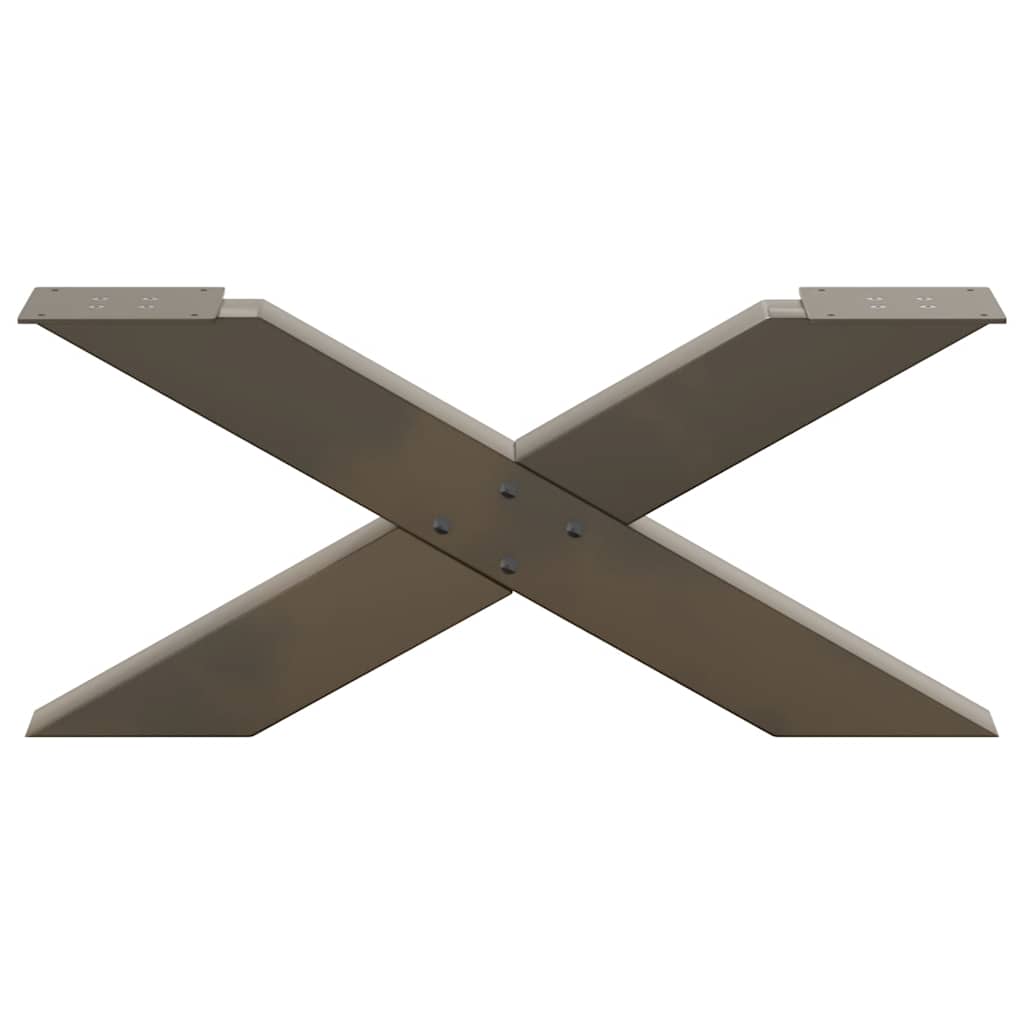 Salontafelpoten 2 st X-vormig 70x(30-31) cm staal naturel is nu te koop bij PeponiXL, paradijselijk wonen!
