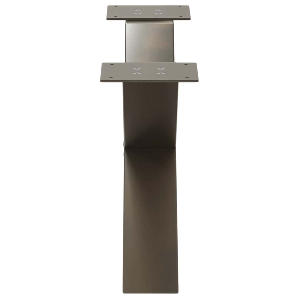 Salontafelpoten 2 st X-vormig 70x(30-31) cm staal naturel is nu te koop bij PeponiXL, paradijselijk wonen!
