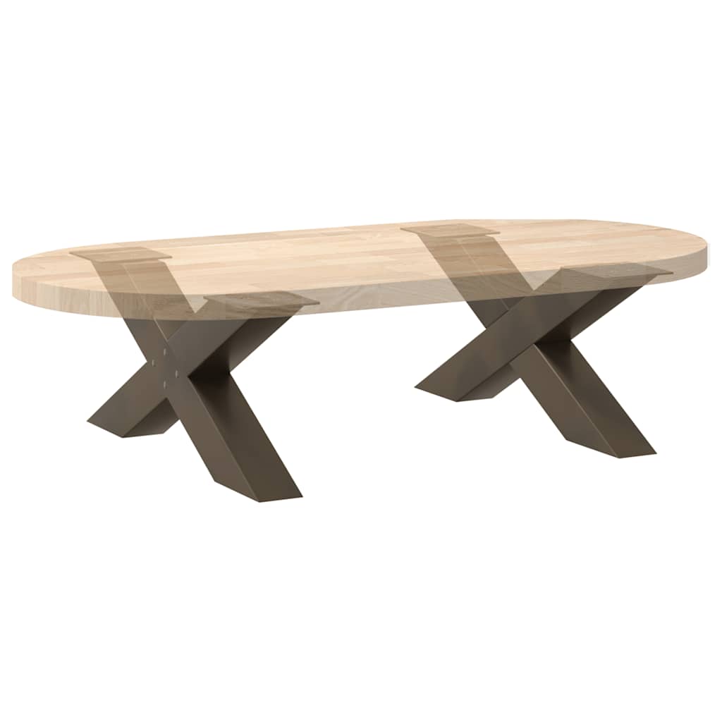 Salontafelpoten 2 st X-vormig 70x(30-31) cm staal naturel is nu te koop bij PeponiXL, paradijselijk wonen!