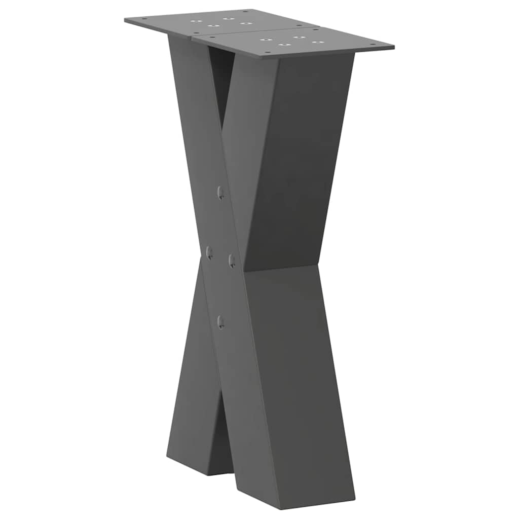 Salontafelpoten 2 st X-vormig 28x(42-43) cm staal antraciet is nu te koop bij PeponiXL, paradijselijk wonen!