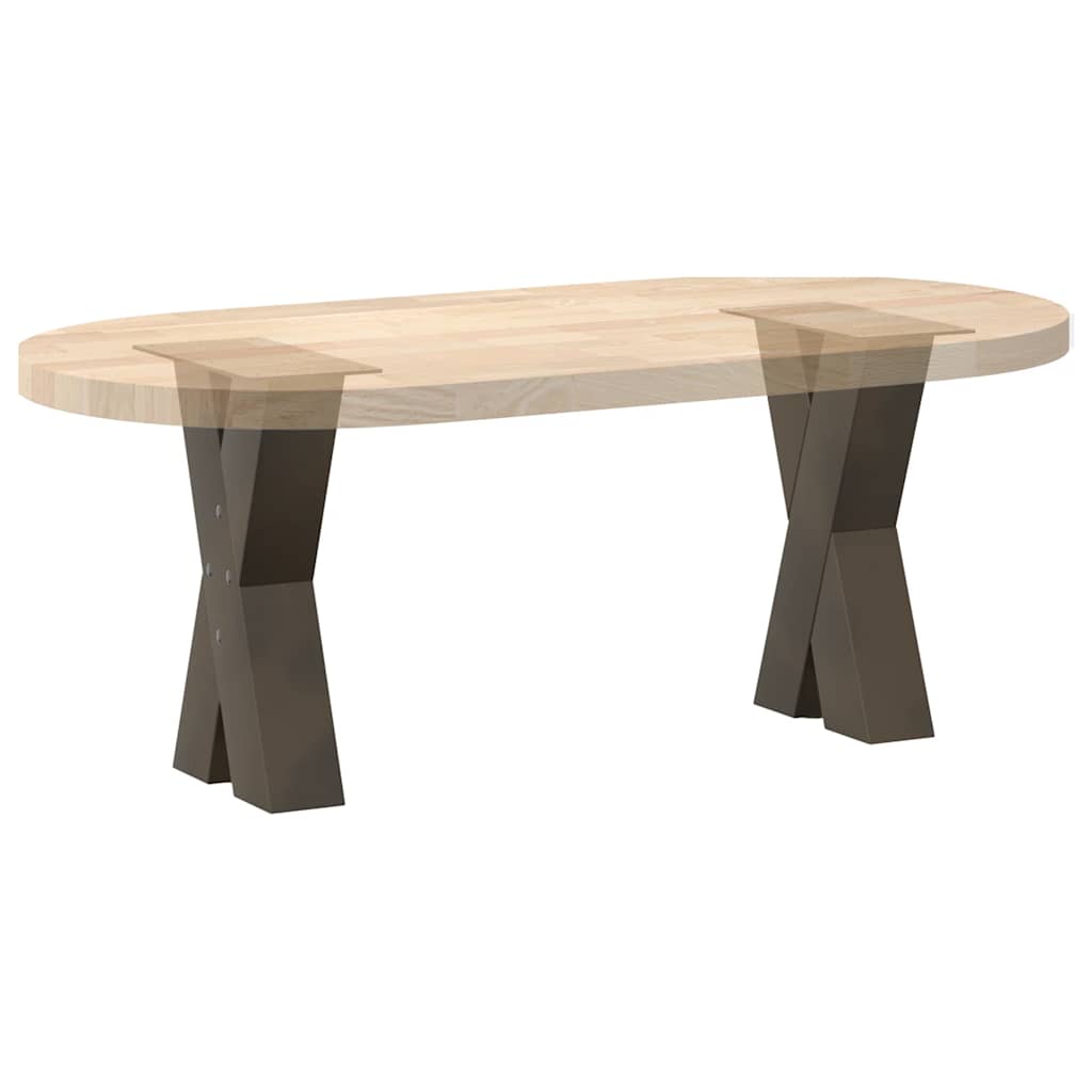 Salontafelpoten 2 st X-vormig 28x(42-43) cm staal naturel is nu te koop bij PeponiXL, paradijselijk wonen!