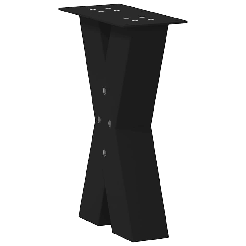 Salontafelpoten 2 st X-vormig 38x(42-43) cm staal zwart is nu te koop bij PeponiXL, paradijselijk wonen!