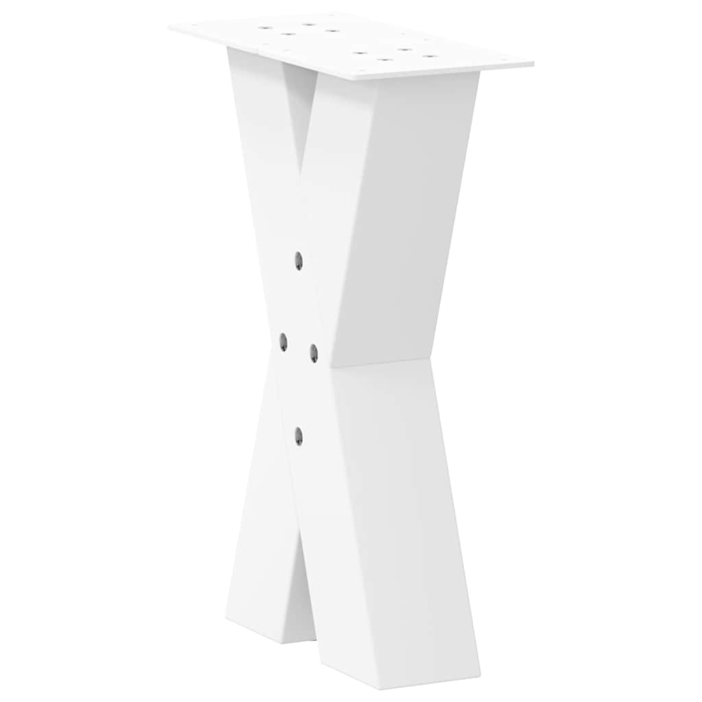 Salontafelpoten 2 st X-vormig 38x(42-43) cm staal wit is nu te koop bij PeponiXL, paradijselijk wonen!