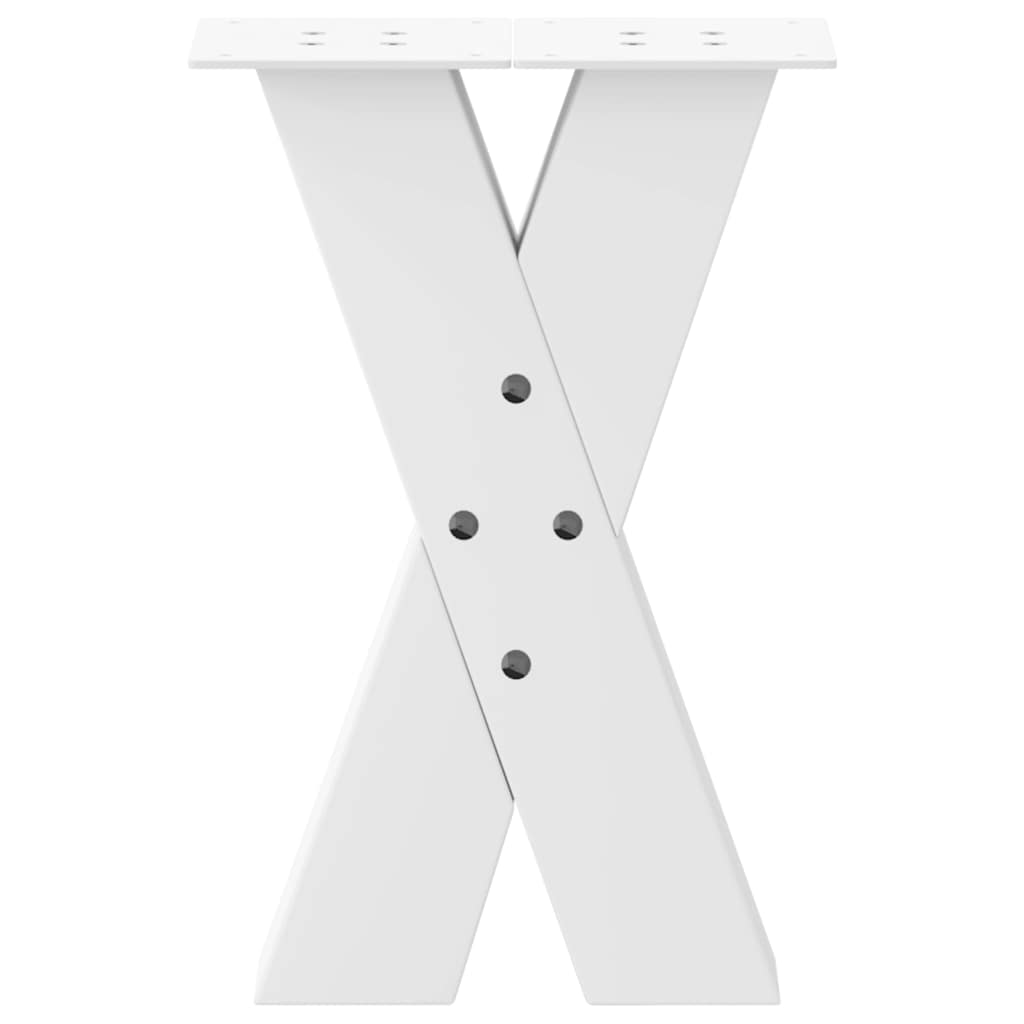 Salontafelpoten 2 st X-vormig 38x(42-43) cm staal wit is nu te koop bij PeponiXL, paradijselijk wonen!