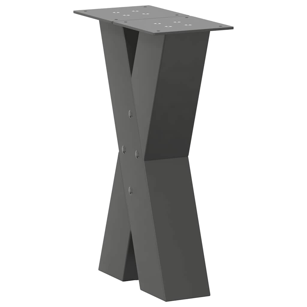 Salontafelpoten 2 st X-vormig 38x(42-43) cm staal antraciet is nu te koop bij PeponiXL, paradijselijk wonen!