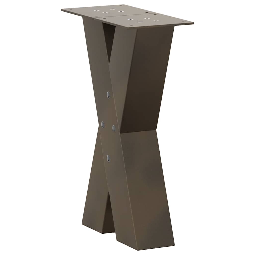Salontafelpoten 2 st X-vormig 38x(42-43) cm staal naturel is nu te koop bij PeponiXL, paradijselijk wonen!