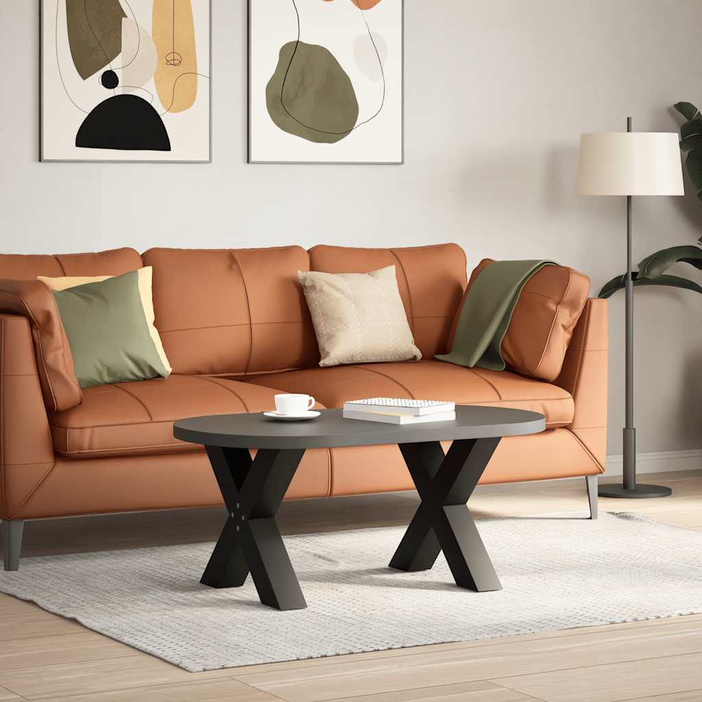 Salontafelpoten 2 st X-vormig 50x(42-43) cm staal zwart is nu te koop bij PeponiXL, paradijselijk wonen!