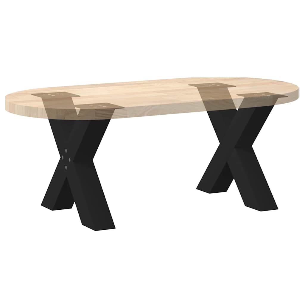 Salontafelpoten 2 st X-vormig 60x(42-43) cm staal zwart is nu te koop bij PeponiXL, paradijselijk wonen!