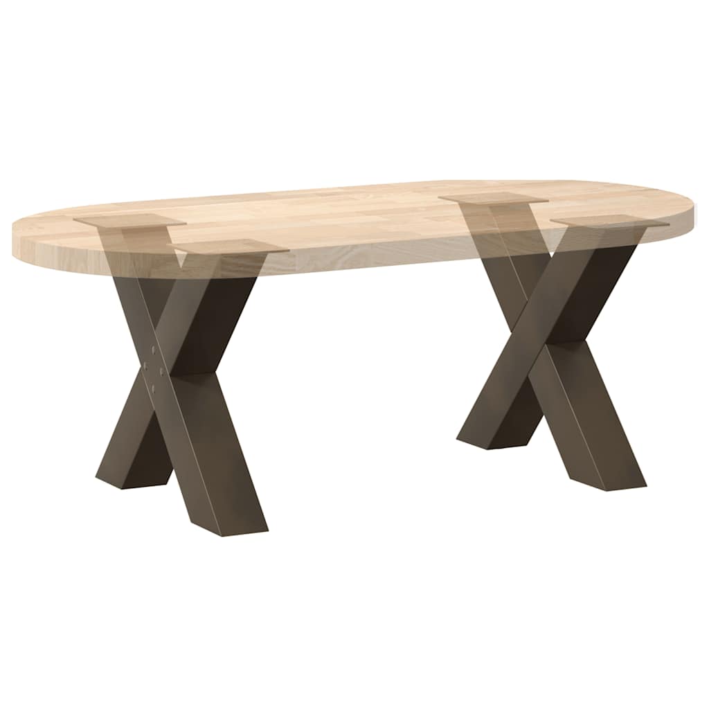 Salontafelpoten 2 st X-vormig 60x(42-43) cm staal naturel is nu te koop bij PeponiXL, paradijselijk wonen!