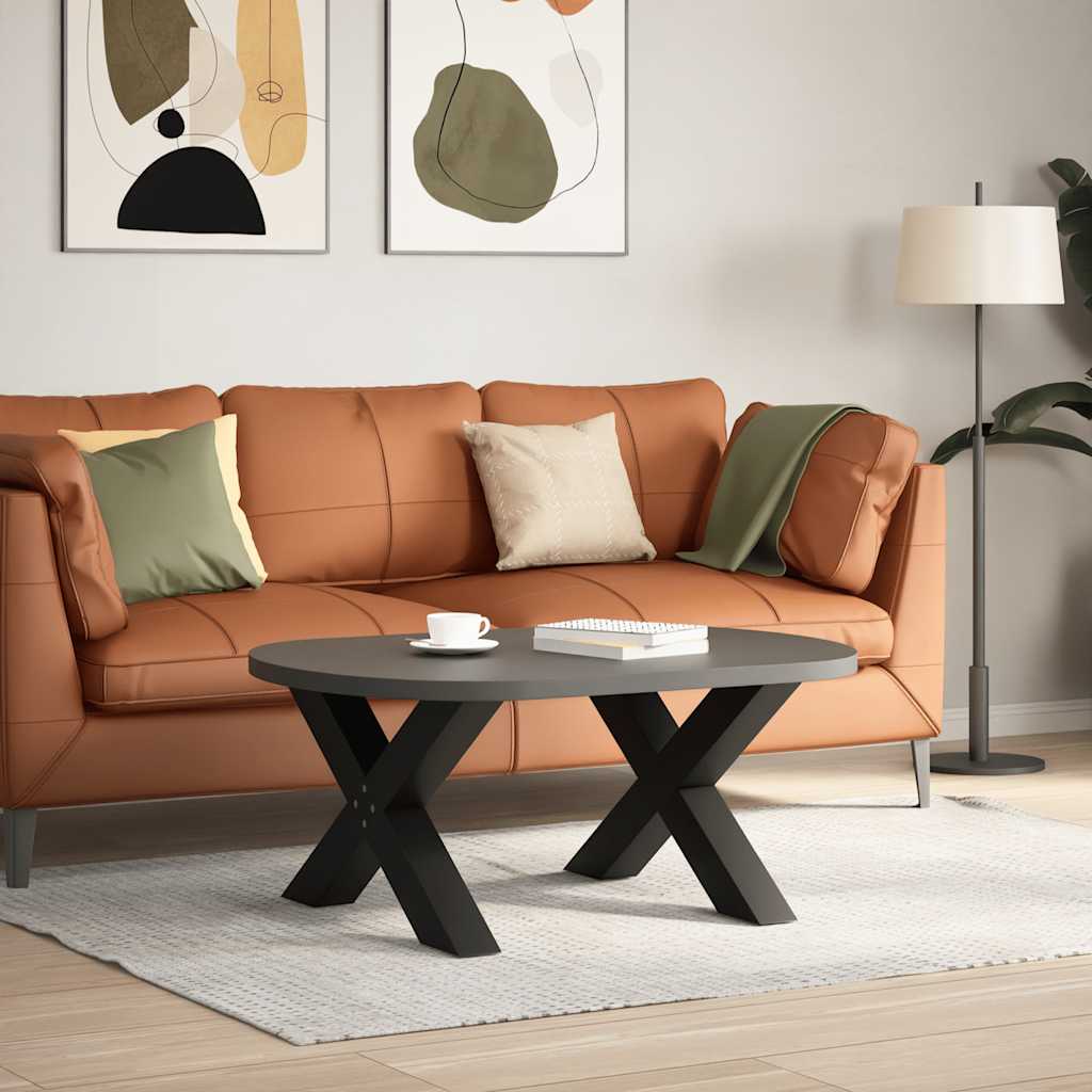 Salontafelpoten 2 st X-vormig 70x(42-43) cm staal zwart is nu te koop bij PeponiXL, paradijselijk wonen!