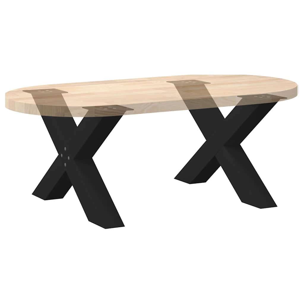 Salontafelpoten 2 st X-vormig 70x(42-43) cm staal zwart is nu te koop bij PeponiXL, paradijselijk wonen!
