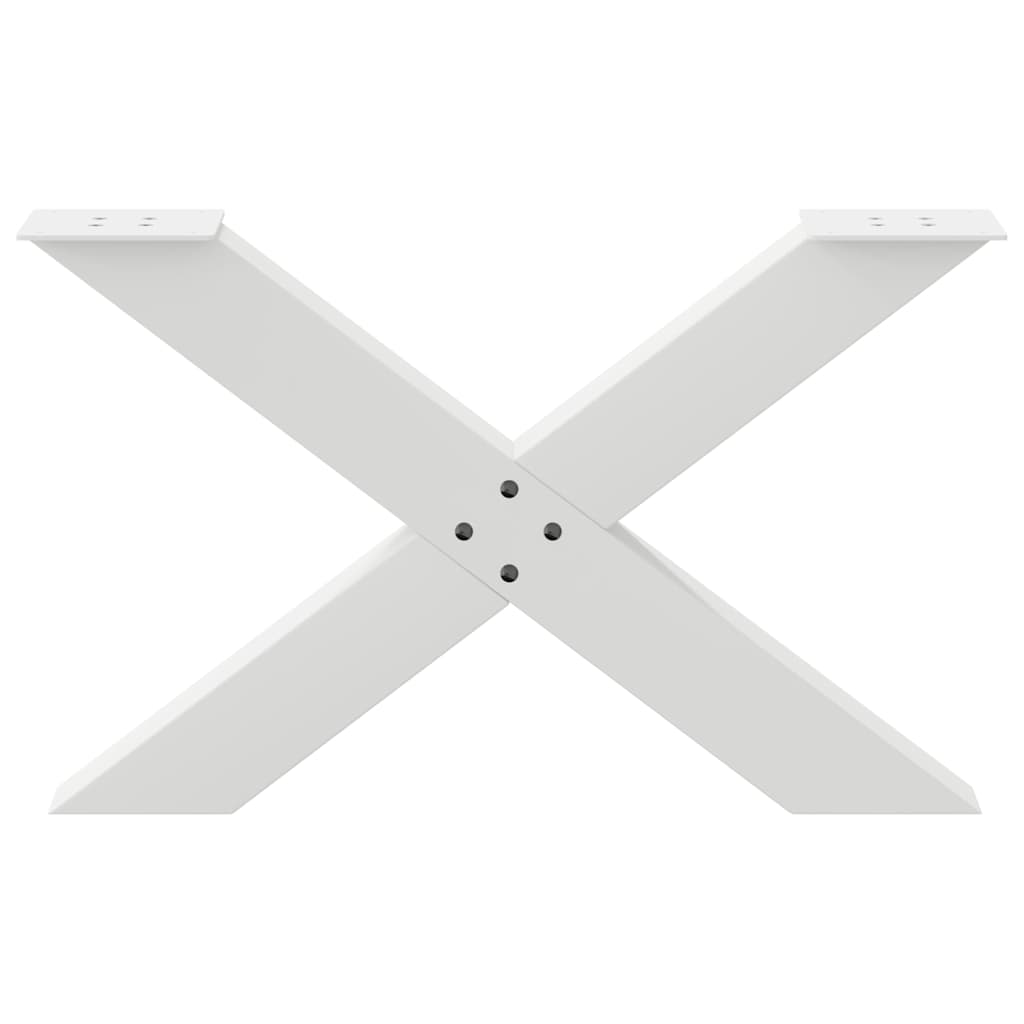 Salontafelpoten 2 st X-vormig 70x(42-43) cm staal wit is nu te koop bij PeponiXL, paradijselijk wonen!