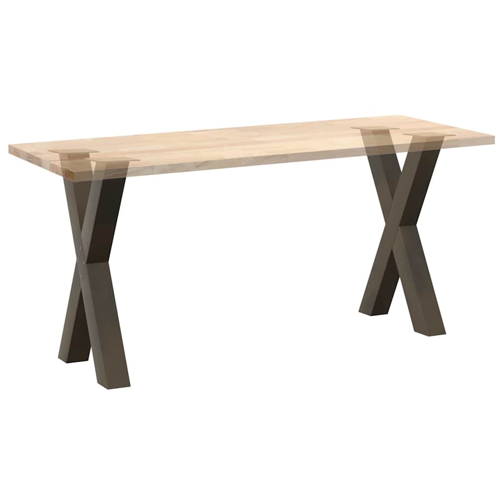 Eettafelpoten 2 st X-vormig 50x(72-73) cm staal naturel is nu te koop bij PeponiXL, paradijselijk wonen!
