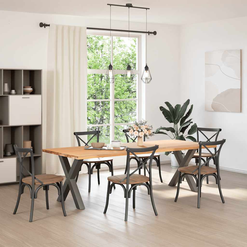Eettafelpoten 2 st X-vormig 70x(72-73) cm staal antraciet is nu te koop bij PeponiXL, paradijselijk wonen!