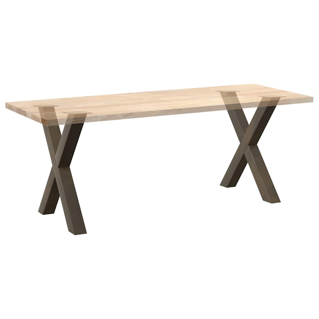 Eettafelpoten 2 st X-vormig 70x(72-73) cm staal naturel is nu te koop bij PeponiXL, paradijselijk wonen!