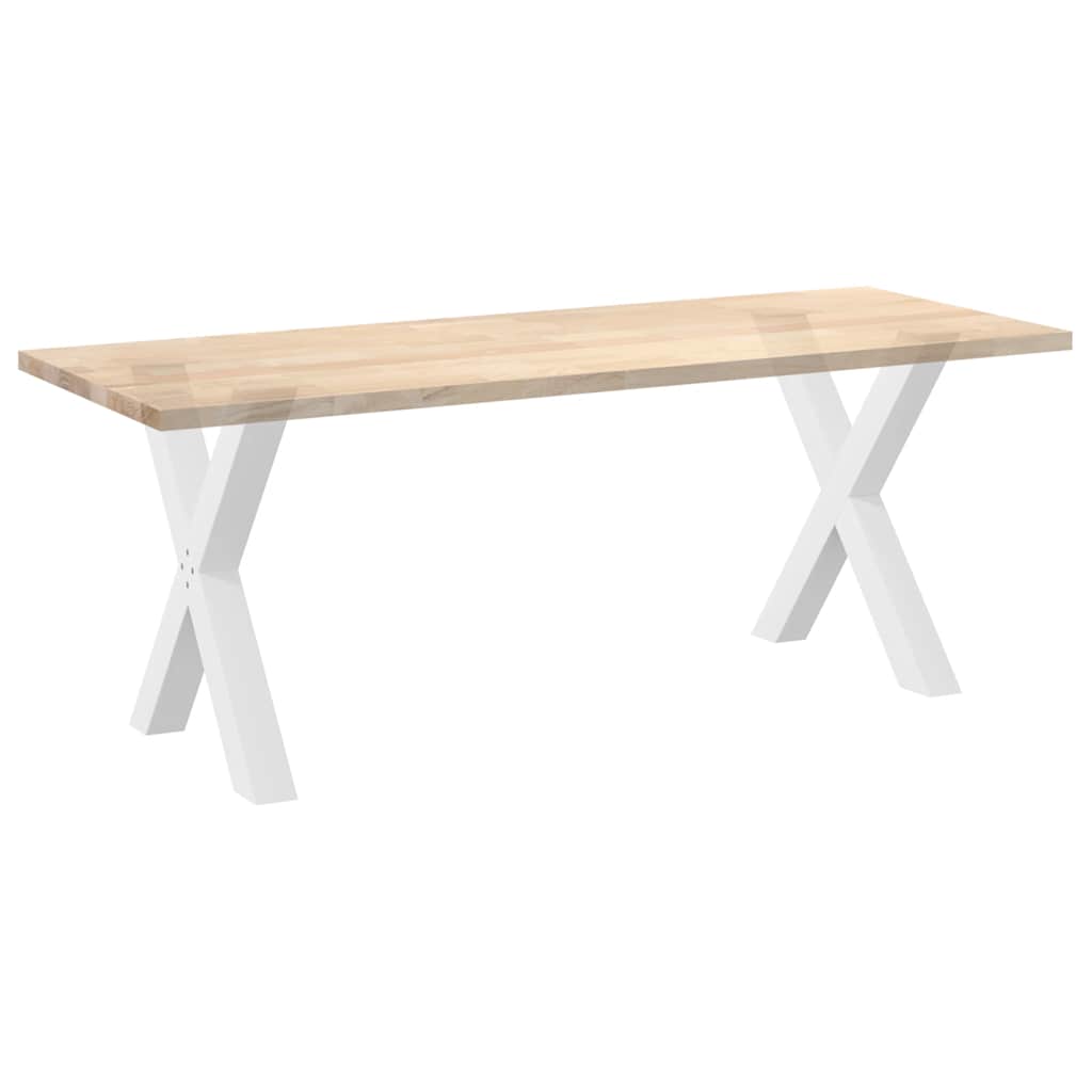 Eettafelpoten 2 st X-vormig 80x(72-73) cm staal wit is nu te koop bij PeponiXL, paradijselijk wonen!
