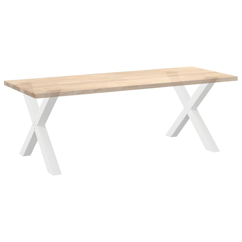 Eettafelpoten 2 st X-vormig 90x(72-73) cm staal wit is nu te koop bij PeponiXL, paradijselijk wonen!