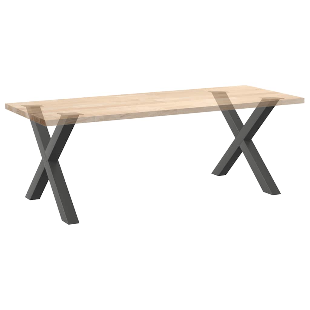 Eettafelpoten 2 st X-vormig 90x(72-73) cm staal antraciet is nu te koop bij PeponiXL, paradijselijk wonen!