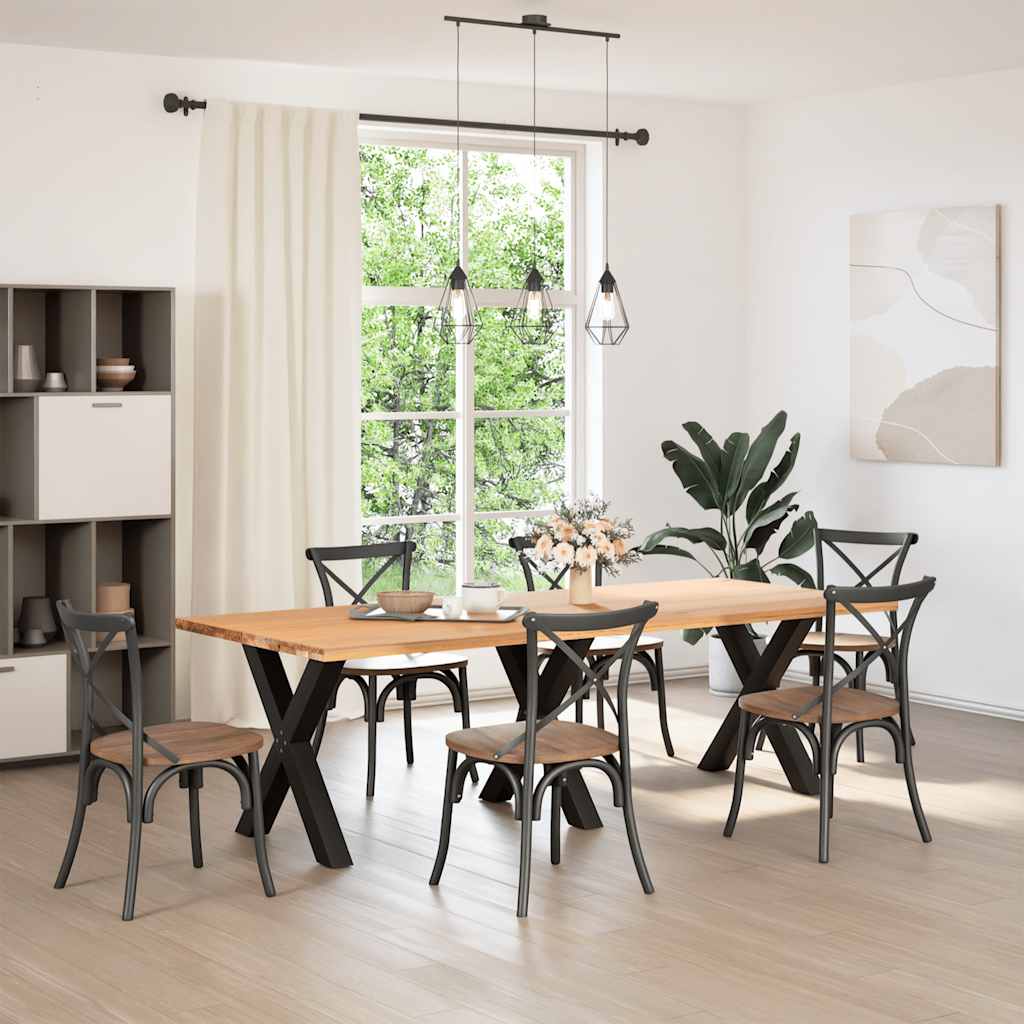 Eettafelpoten 3 st X-vormig 70x(72-73) cm staal zwart is nu te koop bij PeponiXL, paradijselijk wonen!